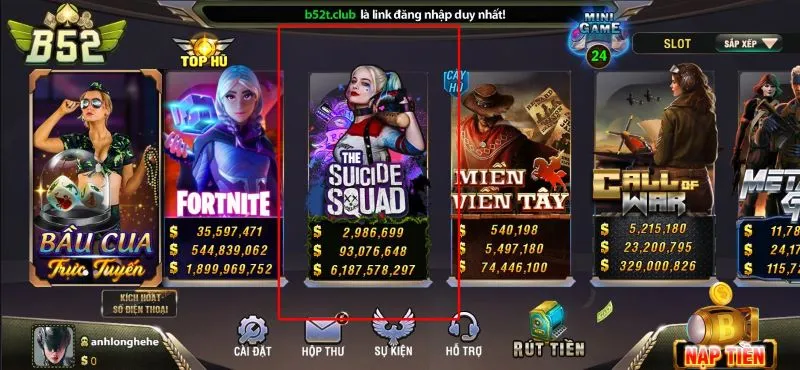 Game nổ hũ The Suicide Squad B52 Club có những ưu điểm nổi bật