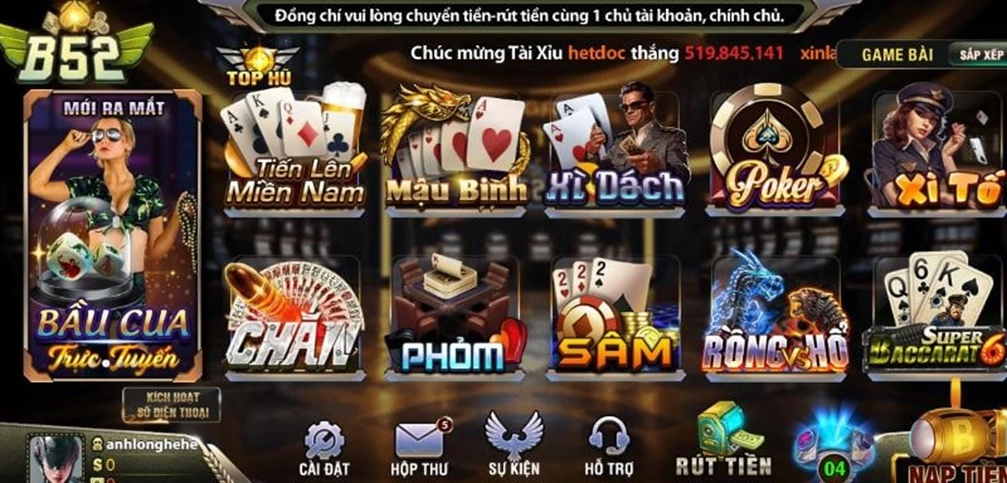 Các bước chơi bài Mậu Binh tại B52 Club đơn giản, nhanh chóng